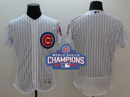 Chicago Cubs Blank White Flexbase Authentic Collection 2016 World Series Champions MLB Jersey