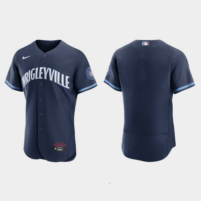 Chicago Cubs Men's Nike 2021 City Connect Authentic Navy MLB Jersey