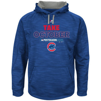 Chicago Cubs Royal 2015 Playoff On Field Take October Streak Fleece Hoodie