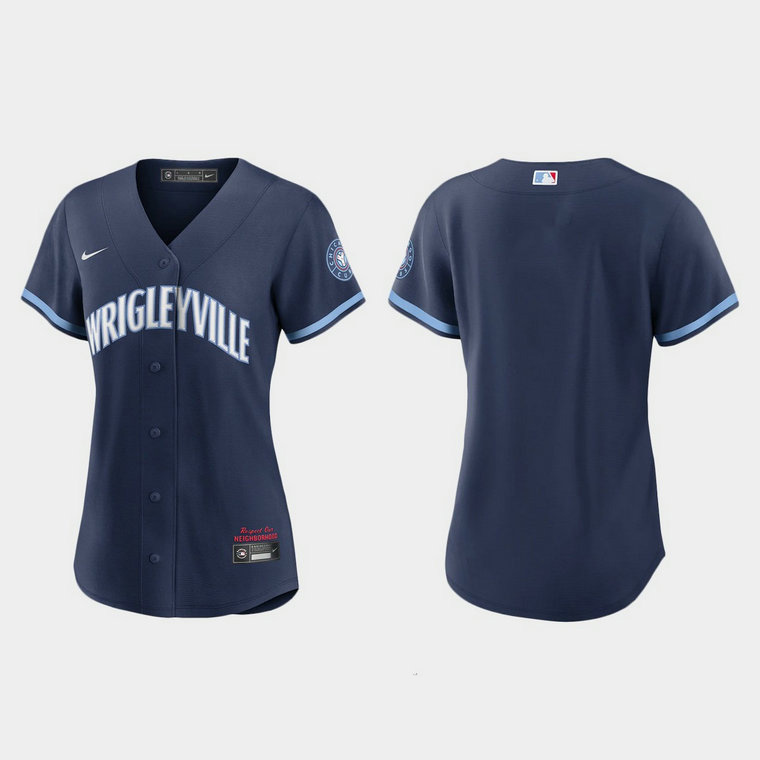 Chicago Cubs Women's Nike 2021 City Connect Navy MLB Jersey