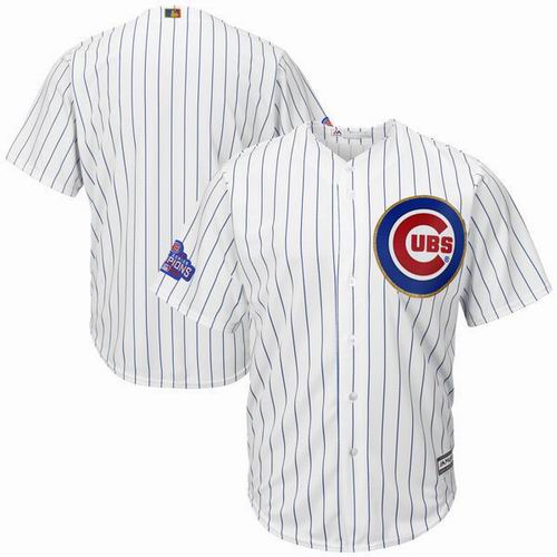 Chicago Cubs blank White 2017 Gold Program 2016 World Series Champions Jersey
