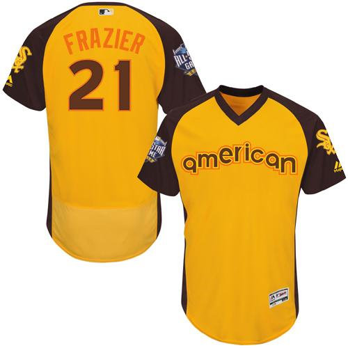 Chicago White Sox 21 Todd Frazier Gold Flexbase Authentic Collection 2016 All-Star American League Baseball Jersey