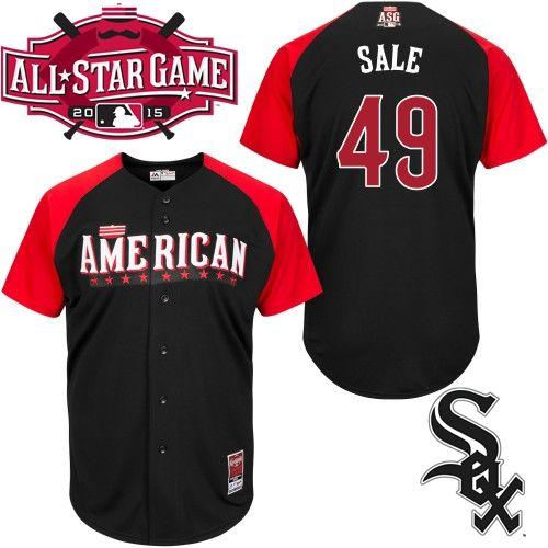 Chicago White Sox 49 Chris Sale Black 2015 All-Star American League Baseball Jersey