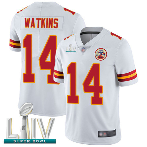 Chiefs #14 Sammy Watkins White Super Bowl LIV Bound Men's Stitched Football Vapor Untouchable Limited Jersey