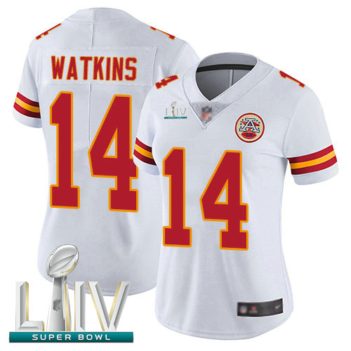 Chiefs #14 Sammy Watkins White Super Bowl LIV Bound Women's Stitched Football Vapor Untouchable Limited Jersey