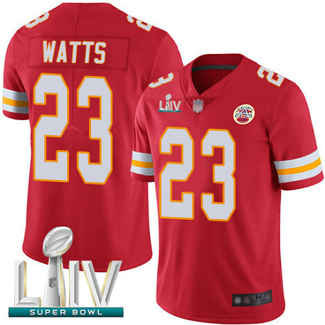 Chiefs #23 Armani Watts Red Team Color Super Bowl LIV Bound Men's Stitched Football Vapor Untouchable Limited Jersey