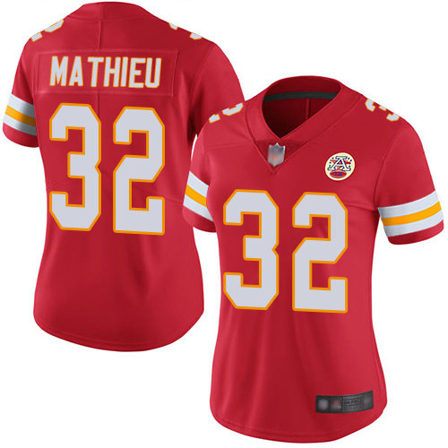 Chiefs #32 Tyrann Mathieu Red Team Color Women's Stitched Football Vapor Untouchable Limited Jersey