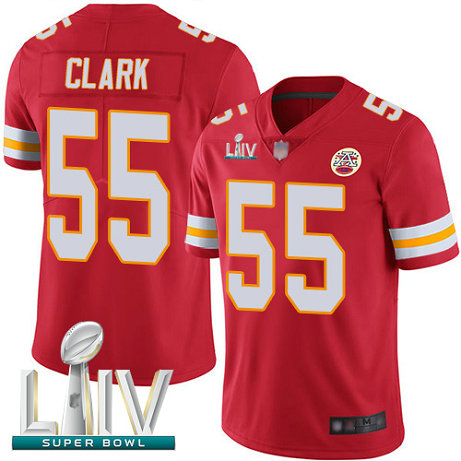 Chiefs #55 Frank Clark Red Team Color Super Bowl LIV Bound Youth Stitched Football Vapor Untouchable Limited Jersey