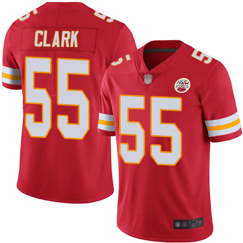 Chiefs #55 Frank Clark Red Team Color Youth Stitched Football Vapor Untouchable Limited Jersey