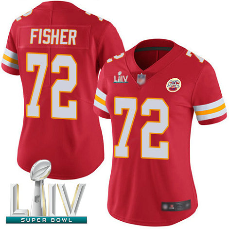 Chiefs #72 Eric Fisher Red Team Color Super Bowl LIV Bound Women's Stitched Football Vapor Untouchable Limited Jersey