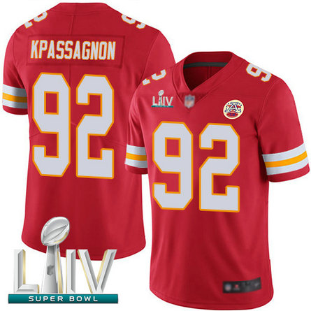 Chiefs #92 Tanoh Kpassagnon Red Team Color Super Bowl LIV Bound Men's Stitched Football Vapor Untouchable Limited Jersey