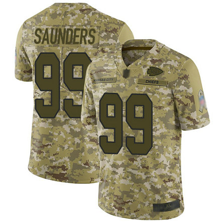 Chiefs #99 Khalen Saunders Camo Men's Stitched Football Limited 2018 Salute To Service Jersey