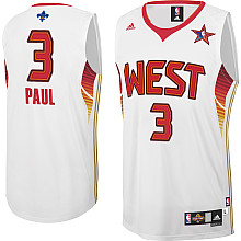 Chris Paul #3 2009 Western Conference All Star Jersey White Red