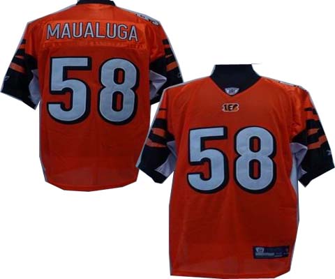 Cincinnati Bengals #58 Rey Maualuga Alternate orange Jersey