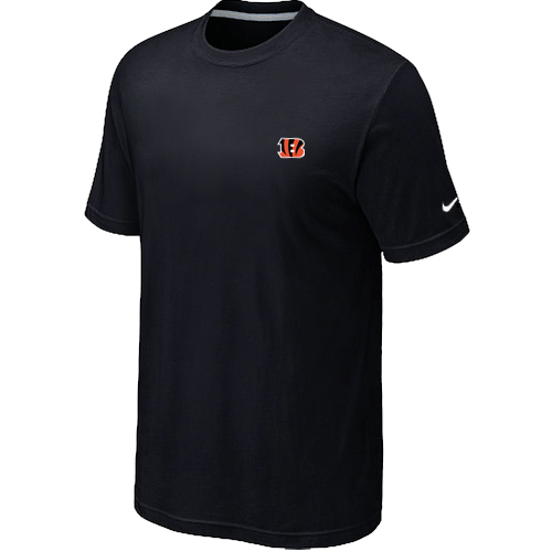 Cincinnati Bengals  Chest embroidered logo T-Shirt Black