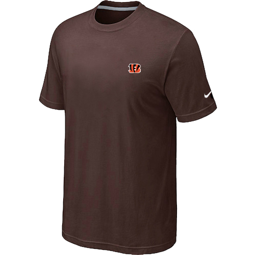 Cincinnati Bengals  Chest embroidered logo T-Shirt brown