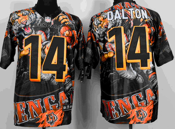 Cincinnati Bengals 14 Andy Dalton Fanatical Version NFL Jerseys