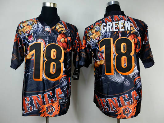Cincinnati Bengals 18 A.J. GreenFanatical Version NFL Jerseys