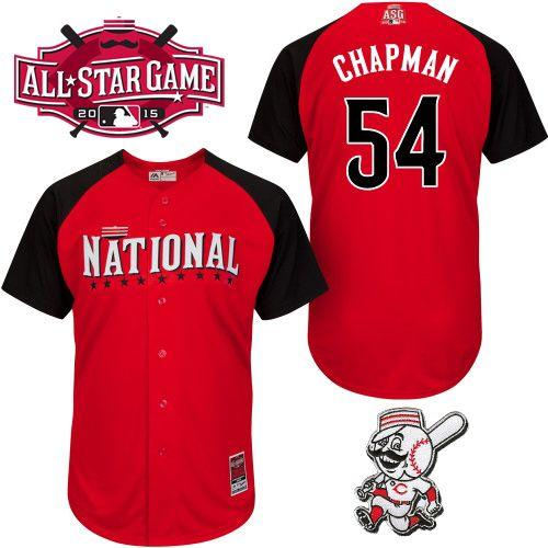 Cincinnati Reds 54 Aroldis Chapman Red 2015 All-Star National League Baseball Jersey
