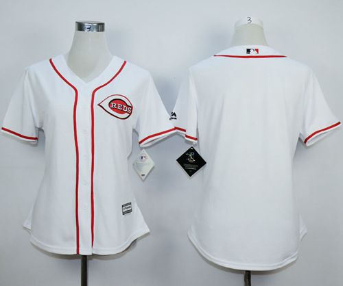 Cincinnati Reds Blank White Home Women Baseball Jersey
