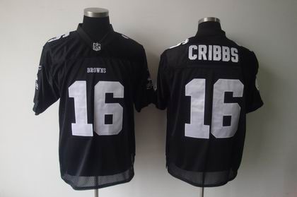 Cleveland Browns #16 Joshua Cribbs full black jerseys