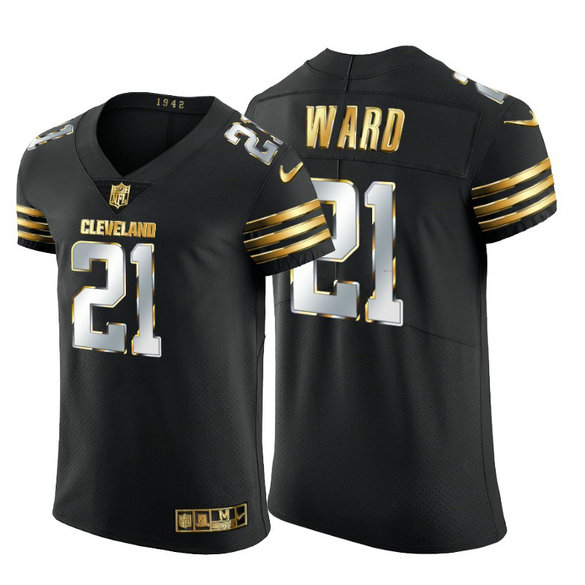 Cleveland Browns #21 Denzel Ward Men's Nike Black Edition Vapor Untouchable Elite NFL Jersey