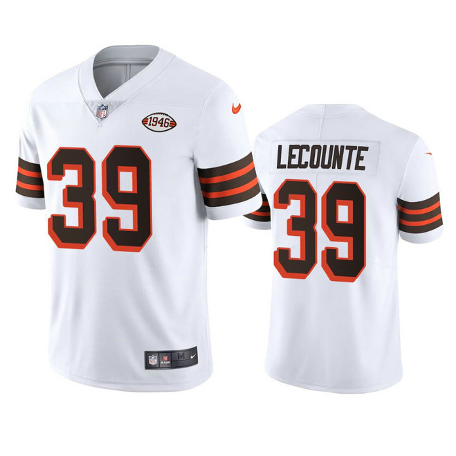 Cleveland Browns #39 Richard Lecounte Nike 1946 Collection Alternate Vapor Limited NFL Jersey - White