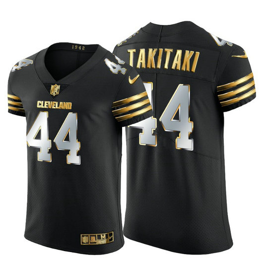Cleveland Browns #44 Sione Takitaki Men's Nike Black Edition Vapor Untouchable Elite NFL Jersey