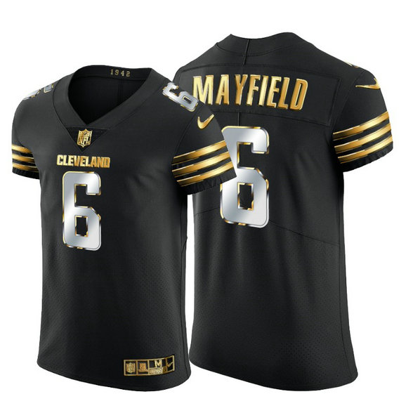 Cleveland Browns #6 Baker Mayfield Men's Nike Black Edition Vapor Untouchable Elite NFL Jersey