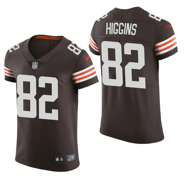 Cleveland Browns #82 Rashard Higgins Nike Men's Brwon Team Color Men's Stitched NFL 2020 Vapor Untouchable Elite Jersey