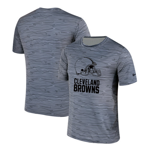 Cleveland Browns Nike Gray Black Striped Logo Performance T-Shirt