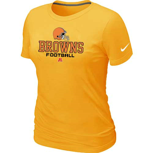 Cleveland Browns Yellow Women's Critical Victory T-Shirt