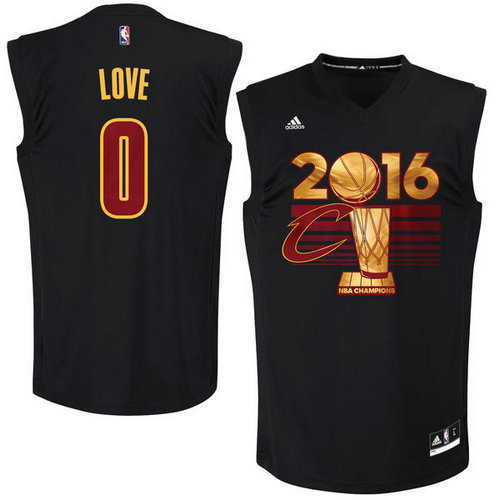 Cleveland Cavaliers 0 Kevin Love Black 2016 NBA Finals Champions Jerseys-001