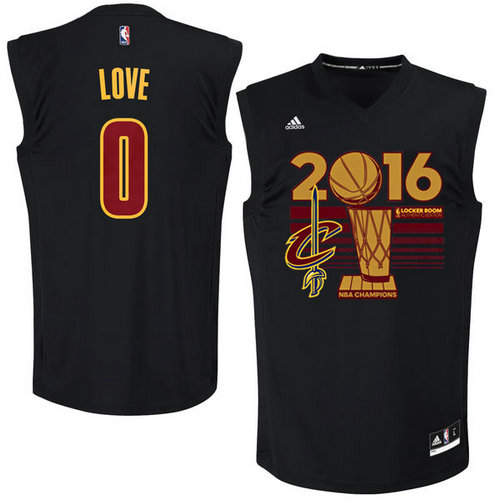 Cleveland Cavaliers 0 Kevin Love Black 2016 NBA Finals Champions Jerseys-002
