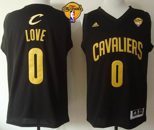 Cleveland Cavaliers 0 Kevin Love Black Fashion The Finals Patch NBA Jersey