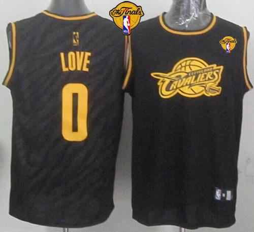 Cleveland Cavaliers 0 Kevin Love Black Precious Metals Fashion The Finals Patch NBA jersey