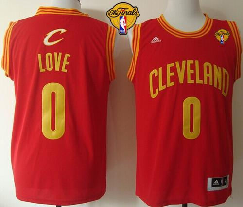 Cleveland Cavaliers 0 Kevin Love Red The Finals Patch Revolution 30 NBA Jersey
