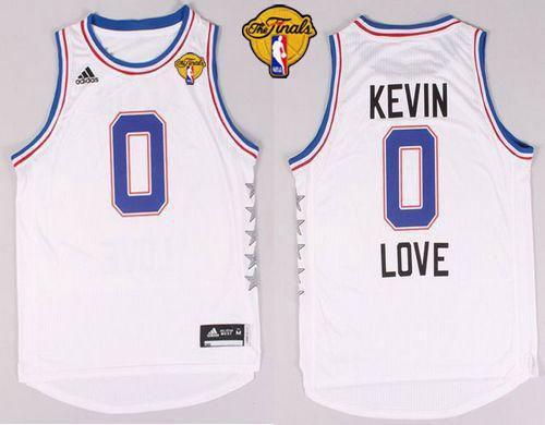 Cleveland Cavaliers 0 Kevin Love White 2015 All Star The Finals Patch NBA Jersey