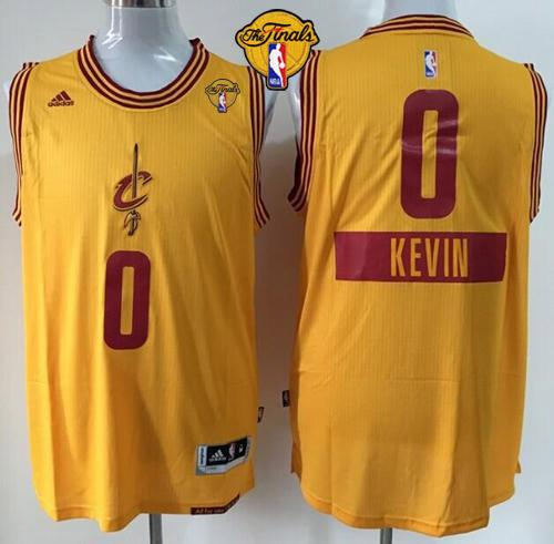 Cleveland Cavaliers 0 Kevin Love Yellow 2014-15 Christmas Day The Finals Patch NBA jersey