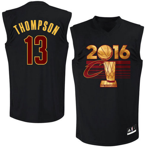 Cleveland Cavaliers 13 THOMPSON Black 2016 NBA Finals Champions Jerseys-020