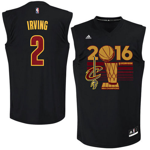 Cleveland Cavaliers 2 Kyrie Irving Black 2016 NBA Finals Champions Jerseys-003