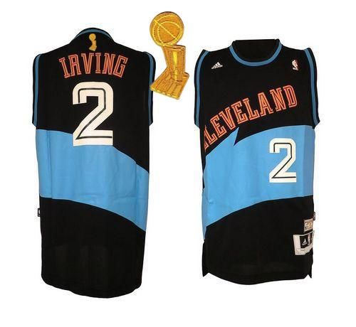 Cleveland Cavaliers 2 Kyrie Irving Black ABA Hardwood Classic Fashion The Champions Patch NBA Jersey