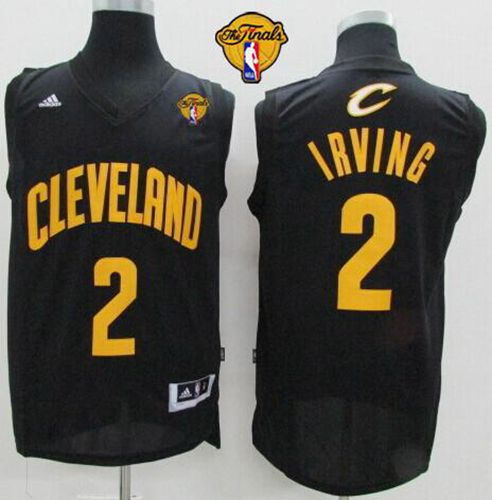 Cleveland Cavaliers 2 Kyrie Irving Black Fashion The Finals Patch NBA Jersey