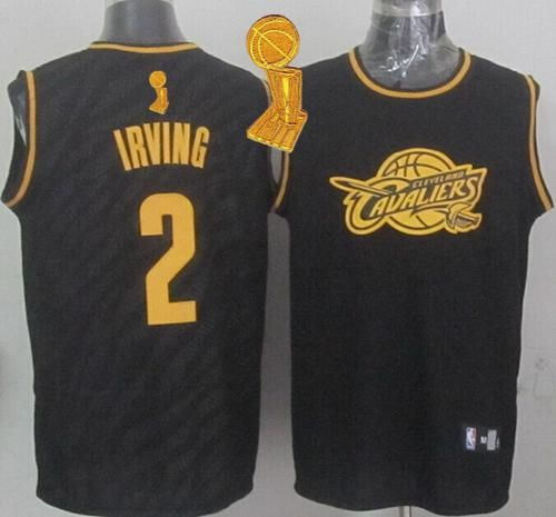 Cleveland Cavaliers 2 Kyrie Irving Black Precious Metals Fashion The Champions Patch NBA jersey