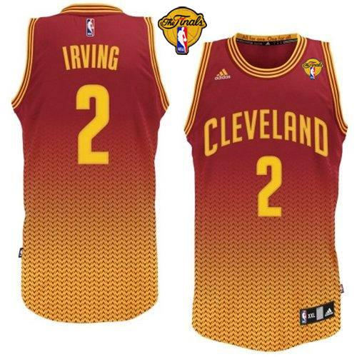 Cleveland Cavaliers 2 Kyrie Irving Red Resonate Fashion Swingman The Finals Patch NBA Jersey