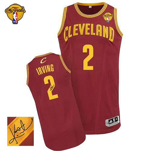 Cleveland Cavaliers 2 Kyrie Irving Red Signed The Finals Patch Revolution 30 NBA Jersey
