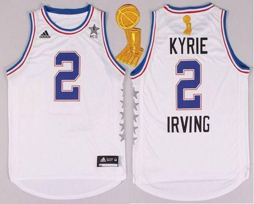 Cleveland Cavaliers 2 Kyrie Irving White 2015 All Star The Champions Patch NBA Jersey