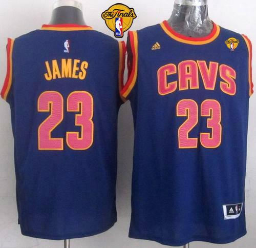 Cleveland Cavaliers 23 LeBron James Navy Blue CavFanatic The Finals Patch Revolution 30 NBA Jersey