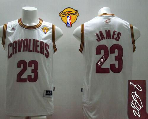 Cleveland Cavaliers 23 LeBron James White Home Signed The Finals Patch Revolution 30 NBA Jersey