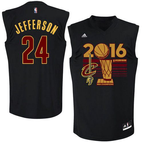 Cleveland Cavaliers 24 JEFFERSON Black 2016 NBA Finals Champions Jerseys-023